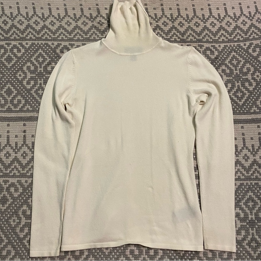 Cream Turtleneck Sweater